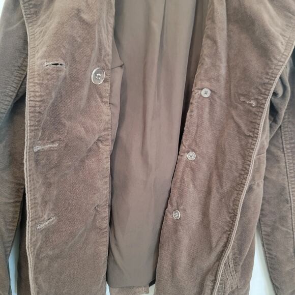 Mossimo Utility Brown Jacket Small Brush Corduroy Y2K Double Breasted Chore Coat - Picture 6 of 15